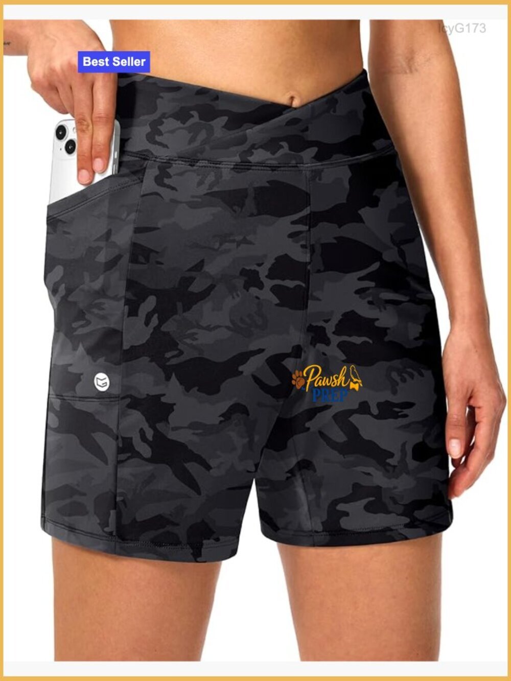 High Waisted 6" Athletic Shorts Quick Dry Breathable